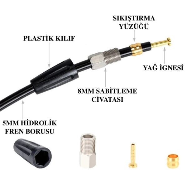 Elektrikli Scooter Hidrolik Fren Seti - Görsel 2